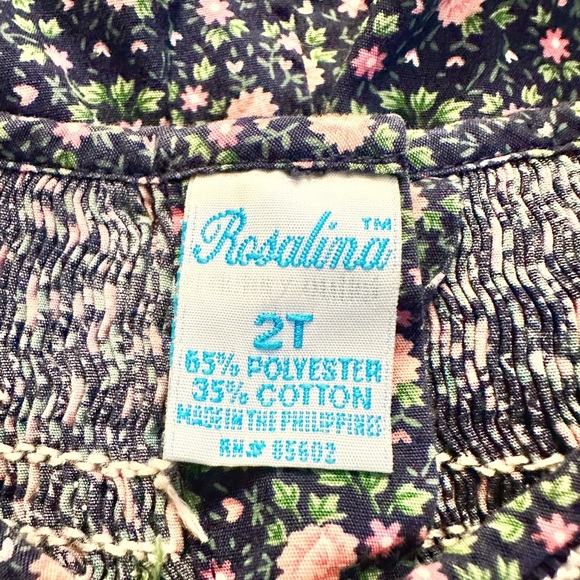 Rosalina | Vintage Floral Smocked Dress (2T) - Picture 6 of 6